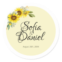 Arco elegante de girassol e margarida branca