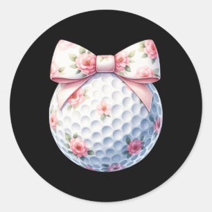Adesivo Redondo Arco Floral Coquete Bola de Golfe Golfe Jogador de