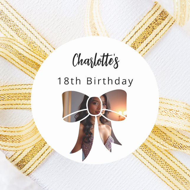 Adesivo Redondo Arco foto Aniversário (Criador carregado)