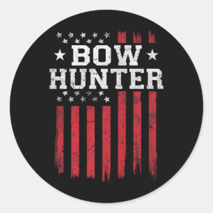 Adesivo Redondo Arco Hunter American Flag USA Patriótico Hun Patri