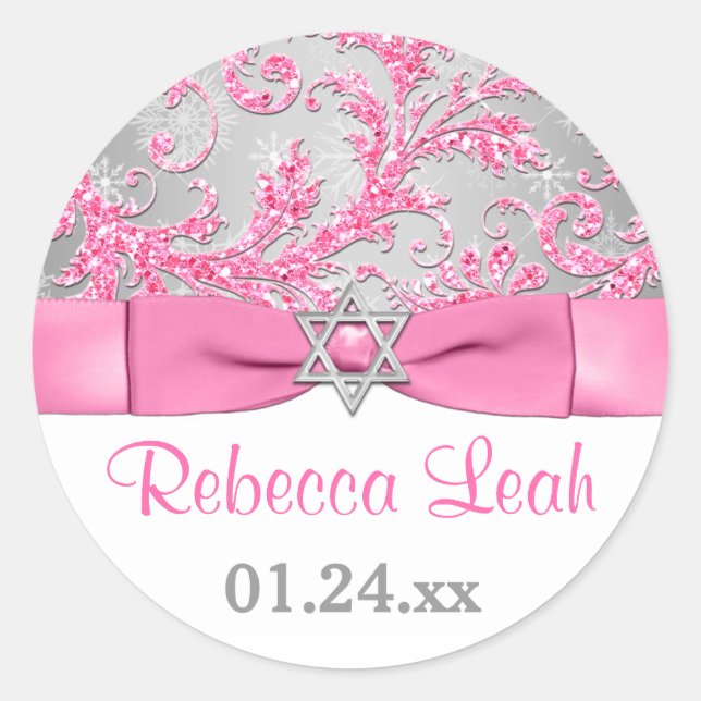 Adesivo Redondo ARCO IMPRESSO - Wonderland de inverno Damask Bat M (Frente)