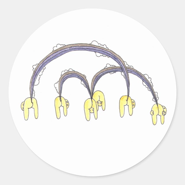 Adesivo Redondo Arco-íris (Frente)