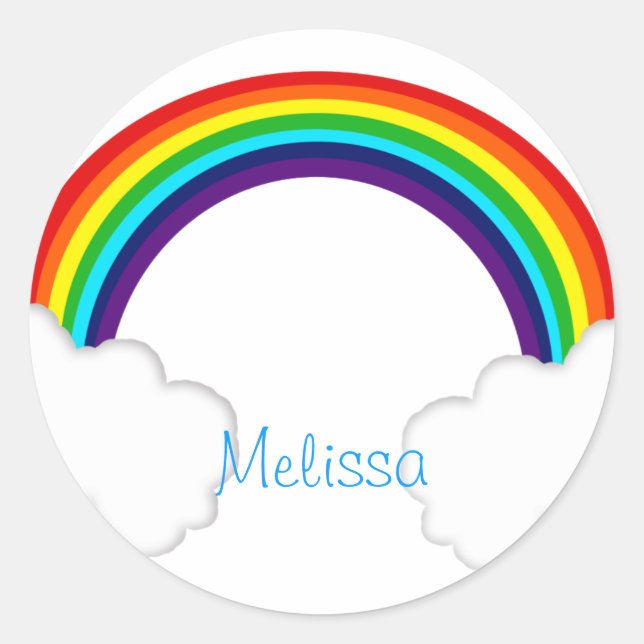 Adesivo Redondo arco íris (Frente)