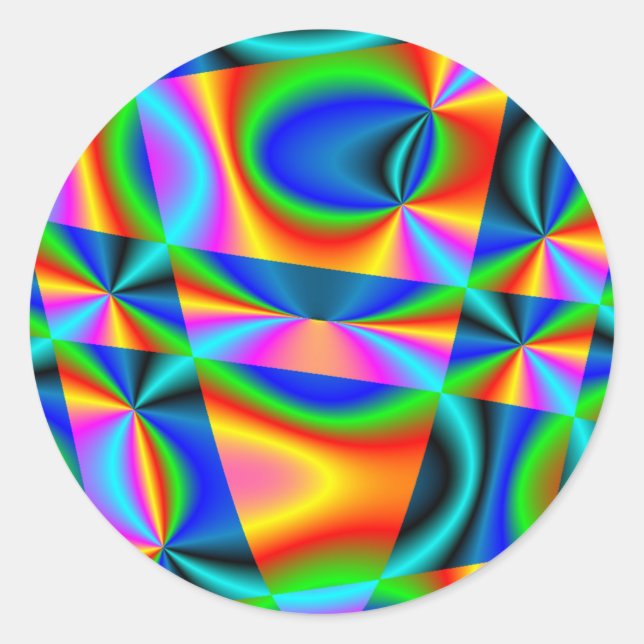 Adesivo Redondo Arco-íris (Frente)