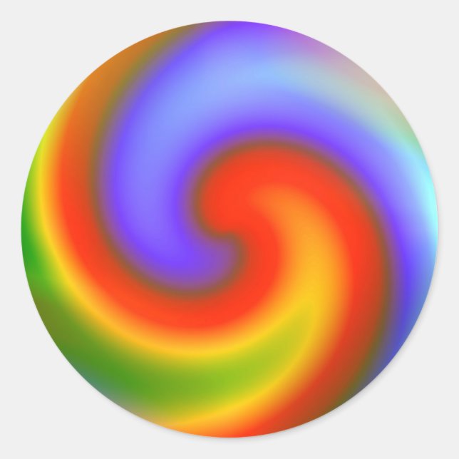 Adesivo Redondo Arco-íris (Frente)