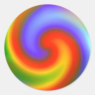 Adesivo Redondo Arco-íris