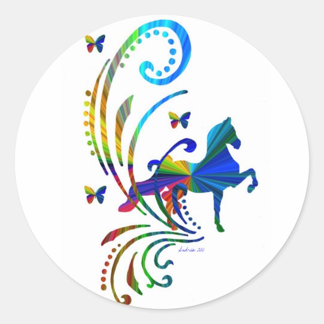 Adesivo Redondo Arco-íris ASB (Frente)