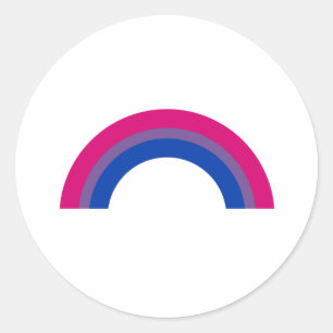 Adesivo Redondo Arco-Íris Bissexual