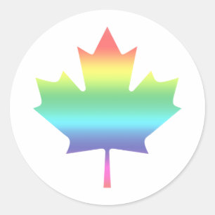 Adesivo Redondo Arco-íris Canadá