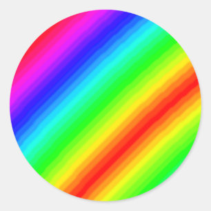 Adesivo Redondo Arco-íris customizável