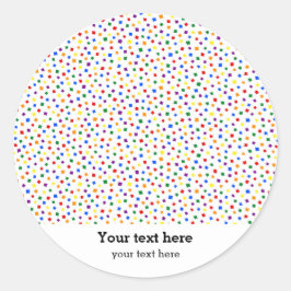 Adesivo Redondo Arco-íris de confete de aniversário