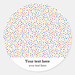 Adesivo Redondo Arco-íris de confete de aniversário