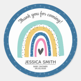 Adesivo Redondo Arco-Íris de Esperança Moderno e Simples