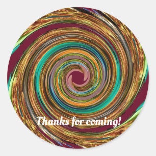 Adesivo Redondo Arco-Íris de Múltiplas Cores