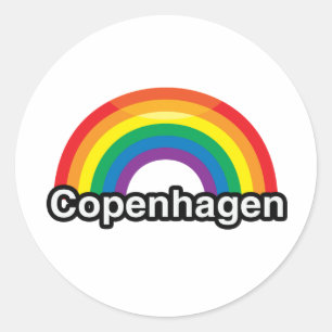 ADESIVO REDONDO ARCO-ÍRIS DO ORGULHO DE COPENHAGA - .PNG
