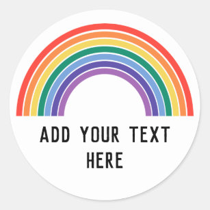 Adesivo Redondo  Arco-Íris do Orgulho LGBT 