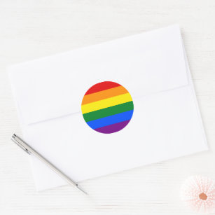 Adesivo Redondo Arco-Íris do Orgulho LGBT