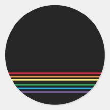 Arco-Íris Linear Moderno a Preto