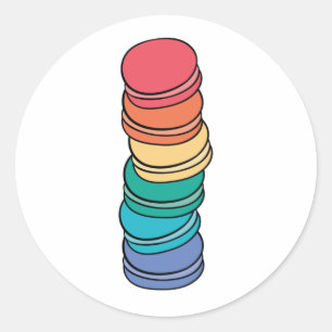 Adesivo Redondo Arco-Íris Orgulho gay Lgbtq Macaron Classon Round