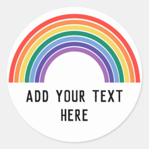Adesivo Redondo Arco-íris Orgulho LGBT