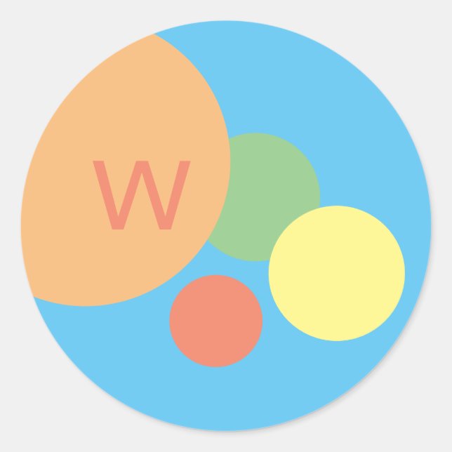 Adesivo Redondo arco-íris pastel brilhante confetti moderno mínimo (Frente)