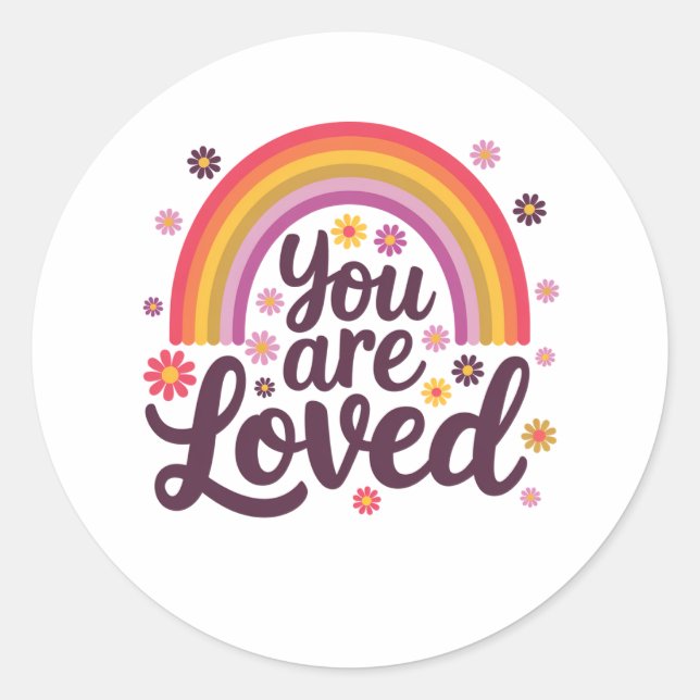 Adesivo Redondo Arco-Íris Que Amava (Frente)