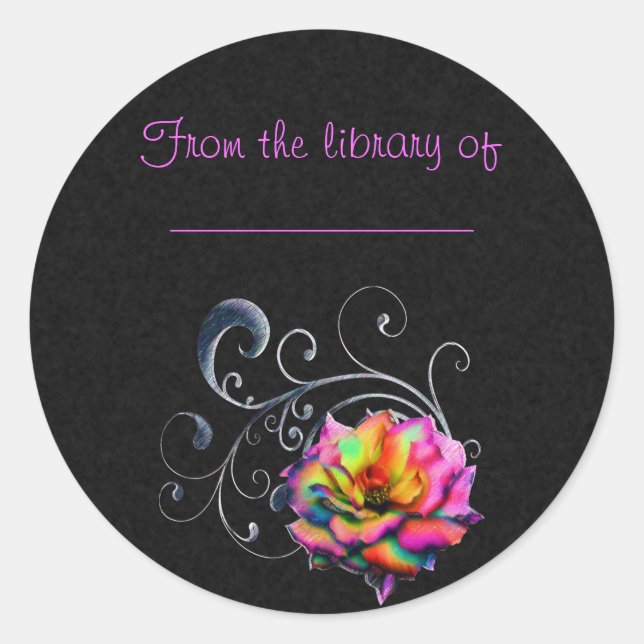 Adesivo Redondo Arco-Íris Rosa (Frente)