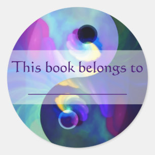 Adesivo Redondo Arco-íris Taijitu Yin Yang