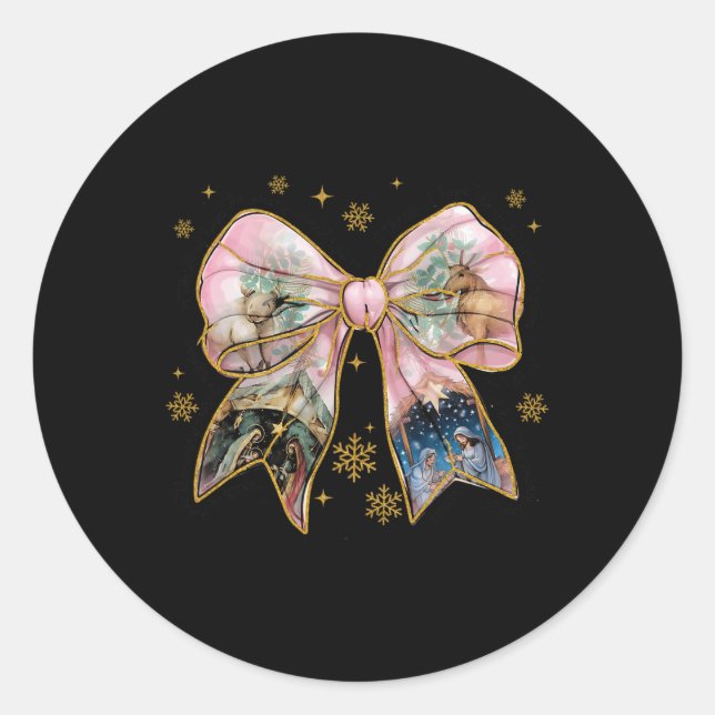 Adesivo Redondo Arco Jesus Bíblia Cristã Verse Nati (Frente)