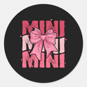 Adesivo Redondo Arco Mini Coquette Rosa Dia dos Namorados Feliz Mã