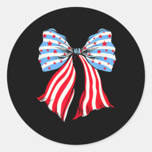 Adesivo Redondo Arco Patriótico 4º de Bandeira Americana