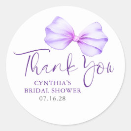 Adesivo Redondo Arco Púrpura Suave Favorece Obrigado