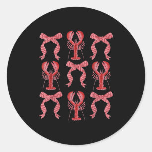 Adesivo Redondo Arco rosa Crawfish Crawfish Y2k Clean Girl Aes