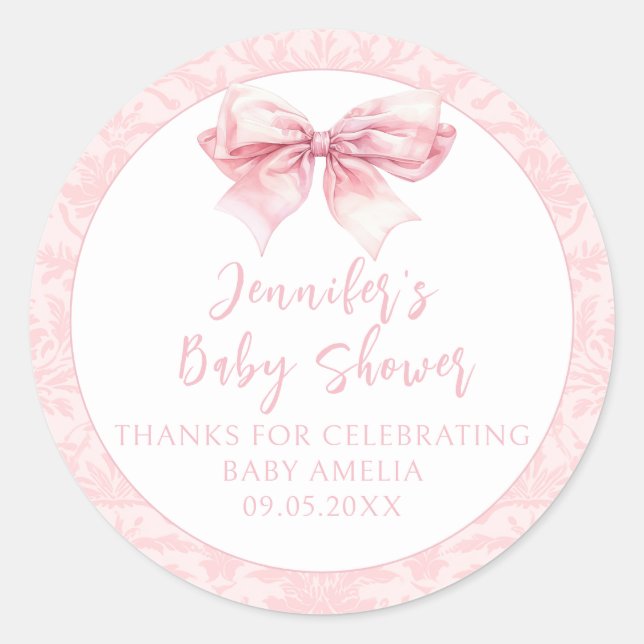 Adesivo Redondo Arco rosa-pinto-claro Chá (Frente)