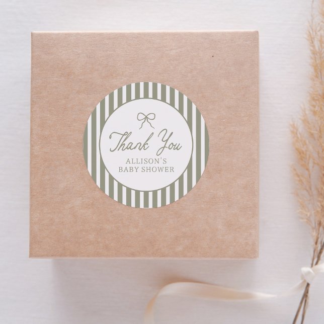 Adesivo Redondo Arco Sage Green Vintage - Obrigado (Criador carregado)