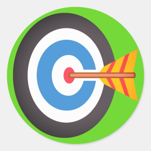Adesivo Redondo Arco Target Emoji (Frente)