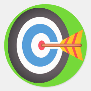 Adesivo Redondo Arco Target Emoji