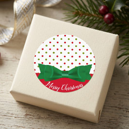 Adesivo Redondo Arco Verde e Vermelho, Feliz Natal