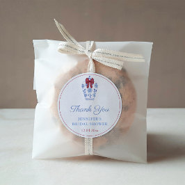 Adesivo Redondo Arco Vermelho Feriados Ginger Jar Obrigado