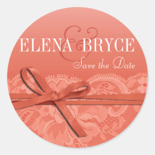 Adesivo Redondo Arcos Fita e Lace   pêssego