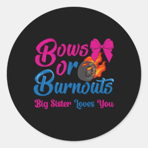 Adesivo Redondo Arcos Ou Burnouts Irmã Te Ama Sexo Reveal Py