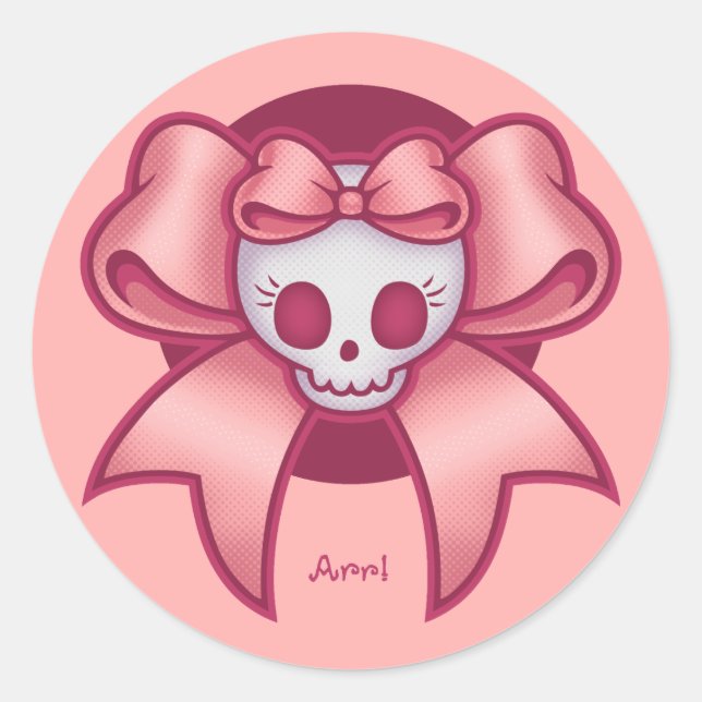 Adesivo Redondo Arcos Skull 'n (Frente)