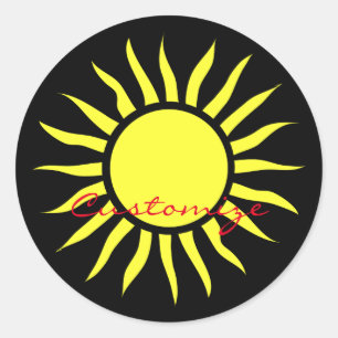 Adesivo Redondo Ardência Sun Thunder_Cove