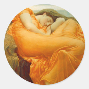 Adesivo Redondo Ardendo junho por Frederick Leighton