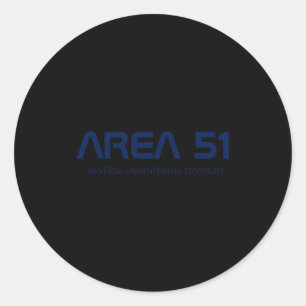 Adesivo Redondo Área 51 Engenharia Reversa Alien Ufo Paranormal
