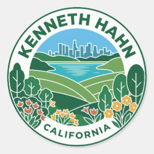 Adesivo Redondo Área de Recreação Estadual Kenneth Hahn Califórnia
