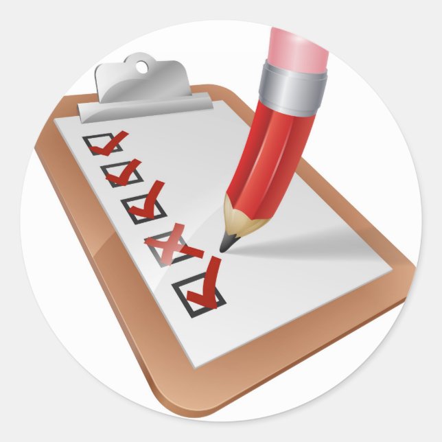 Adesivo Redondo Área de Transferência de Pesquisa de Cartoons com  (Frente)