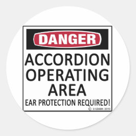 Adesivo Redondo Área Operacional Acordeão