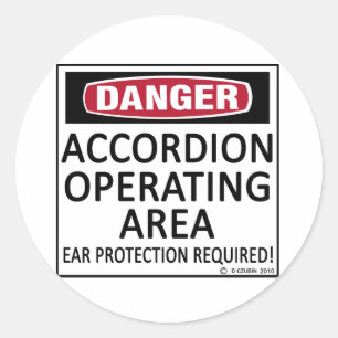 Adesivo Redondo Área Operacional Acordeão