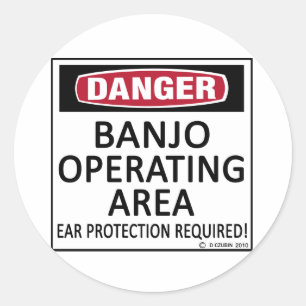 Adesivo Redondo Área operacional do Banjo